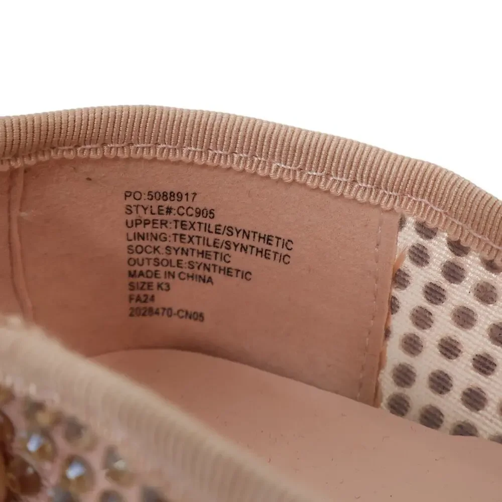 J.Crew Crewcuts Girls Crystal Embellished Ballet Flats in Mesh Pink K3 NWT